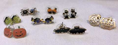 "Trick or Treat" Eight Pair of Halloween Earrings
