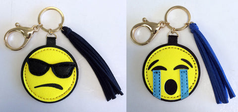 Emoji Keychain, Backpack Charm or Bag Charm (Available in Two Styles)