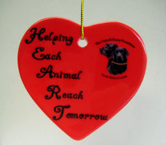 Original Signed Ceramic Heart on Stand by Actor Eddie Redmayne