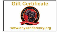 The Onyx & Breezy Store Gift Card   ($25, $50 , $100)