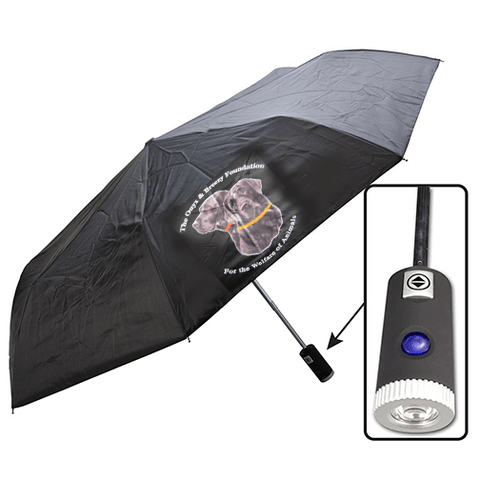 Umbrella with LED Flashlight