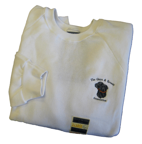 Sweatshirt (White) with Embroidered Logo
